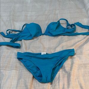 NWOT La Blanca Teal Blue Bikini Set
